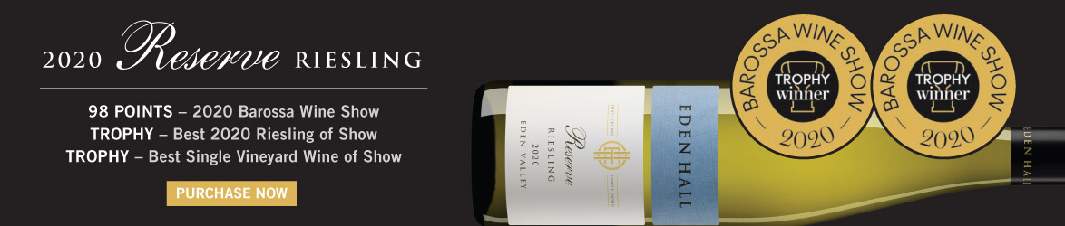 Eden Hall 2020 Reserve Riesling Award Winner